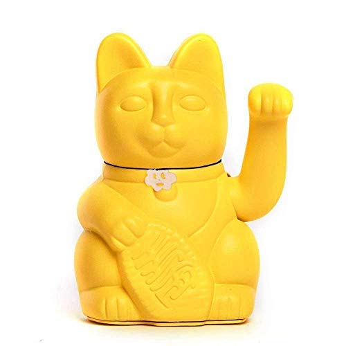 chinese lucky cat in lemon yellow