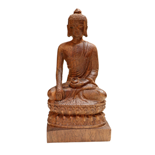 Wooden Medicine Buddha Figurine