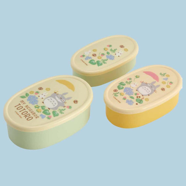 My Neighbor Totoro Food Container 3 piece set- flower field