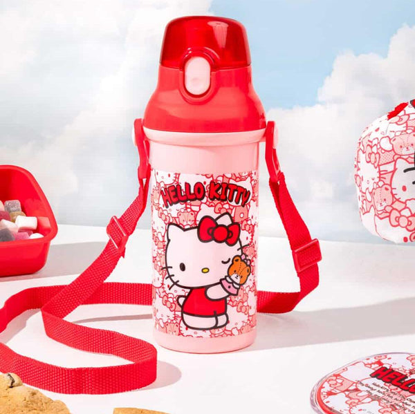 Hello Kitty Water Bottle with Strap