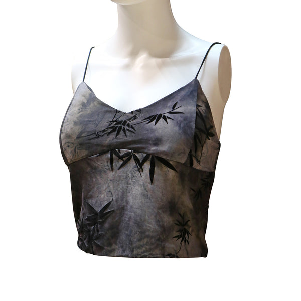 Mesh Halter Top with Bamboo Design - Onyx