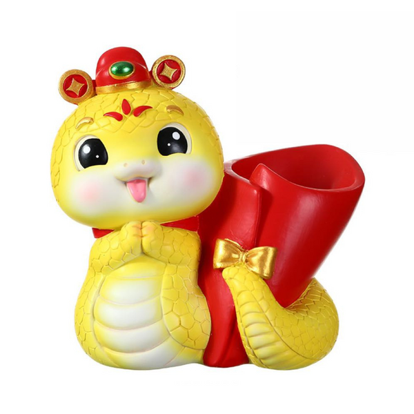 Year of the Snake Figurine with Red Paper