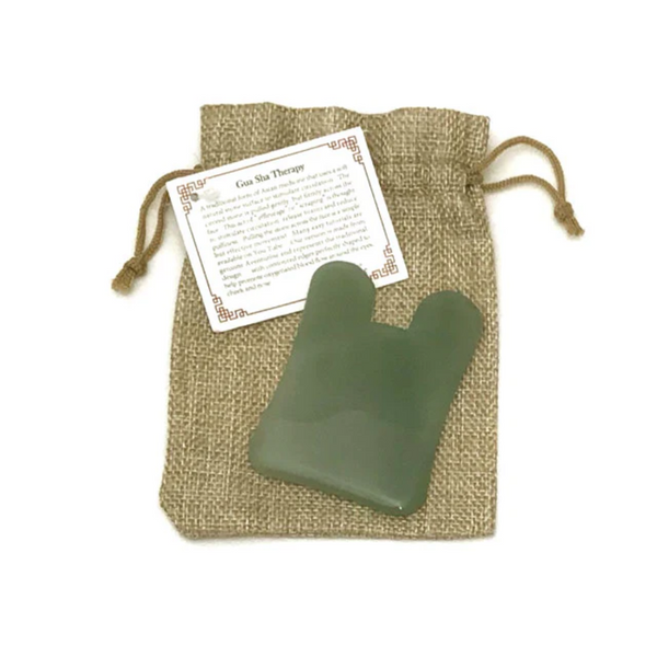 Aventurine Jade Gua Sha Skin Therapy with bag