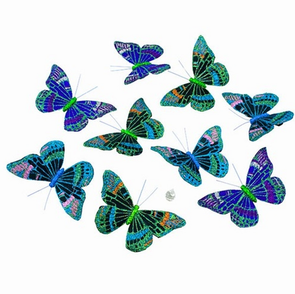 Midnight Glitter Butterfly Garland