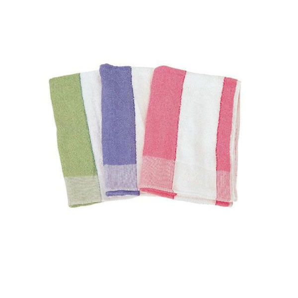 Classic Stripe Towel in green, blue, and pink